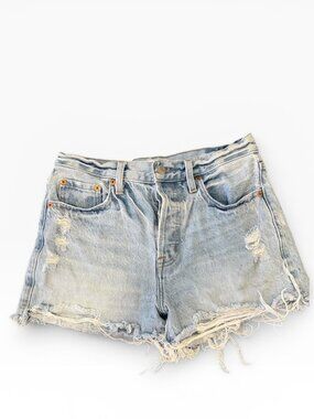 Pistola Cutoff Shorts- Midrise-Distressed-Light Wash- 25- MSRP $125